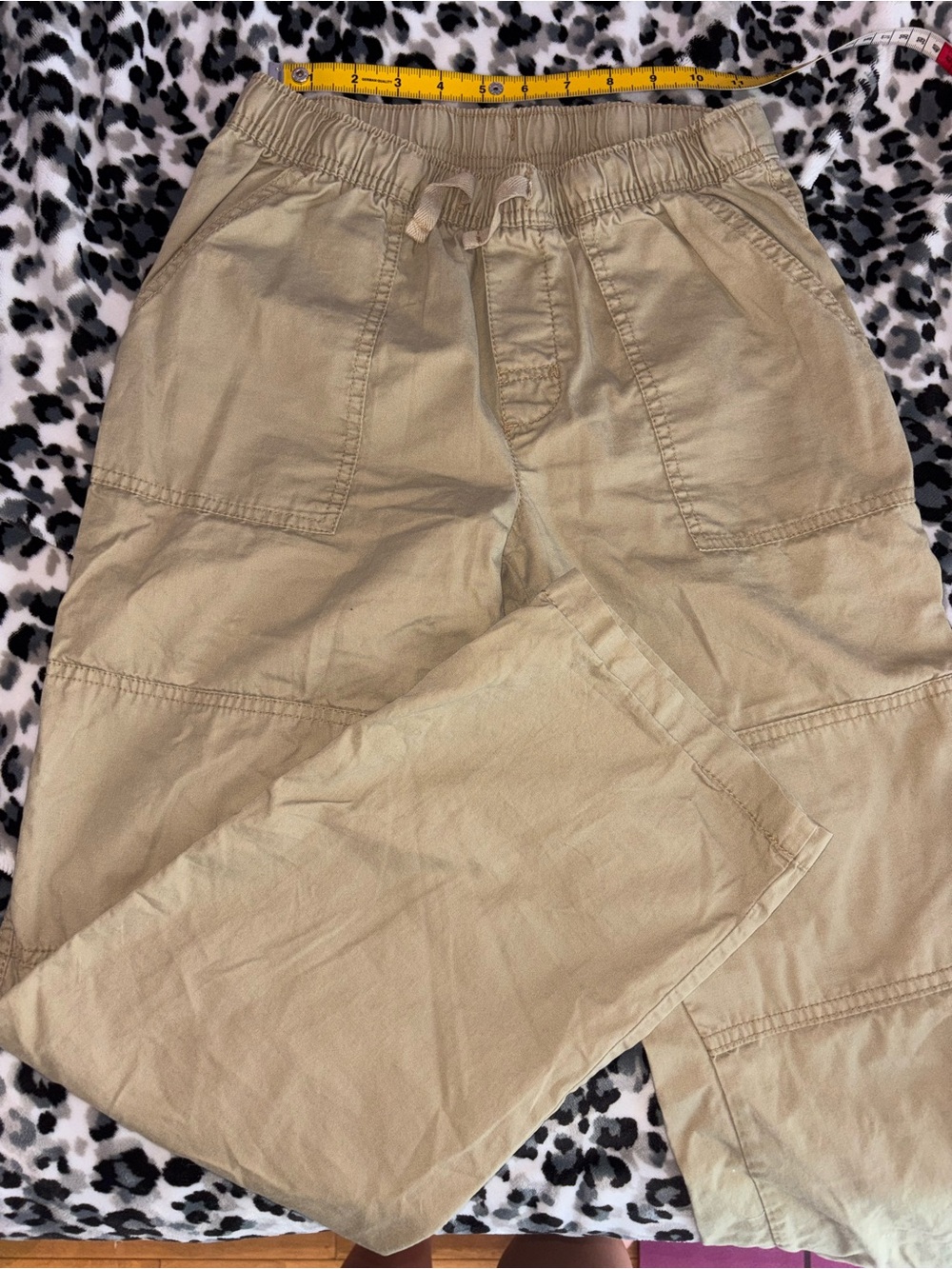 Circo Khaki Elastic-Waist Cargo Pants